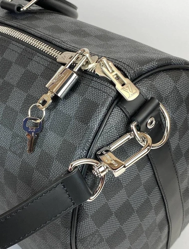 Дорожная сумка Louis Vuitton  Keepall 45/20/25 черная фото-3