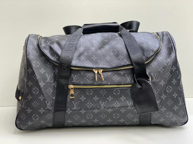 Дорожная сумка Louis Vuitton из канвы черная 53/28/15 см A83664