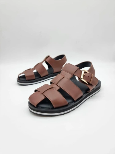 Мужские сандалии Dior Lather A109085 коричневые