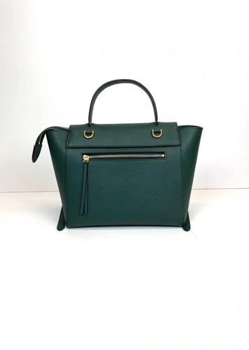 Женская сумка Celine премиум-люкс зеленая 20/17/10 средняя фото-7