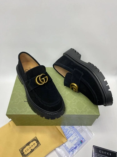Туфли женские Gucci A103398 замшевые чёрные фото-2
