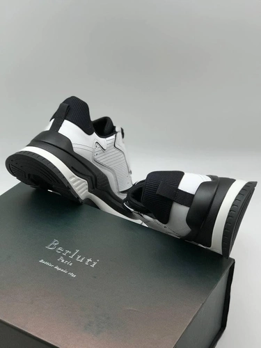 Мужские кроссовки Berluti черно-белые коллекция 2021-2022 фото-6