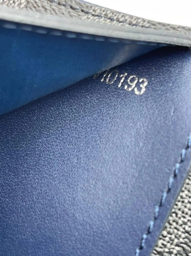 Бумажник Louis Vuitton Brazza A104062 серый / внутри синий 19:10 см фото-4