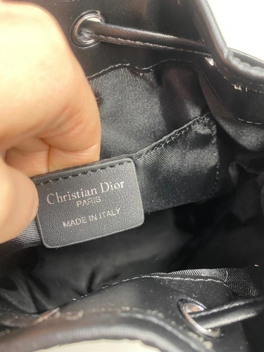 Сумка-рюкзак Christian Dior из текстиля с рисунком-монограммой 21/26/14 см фото-3