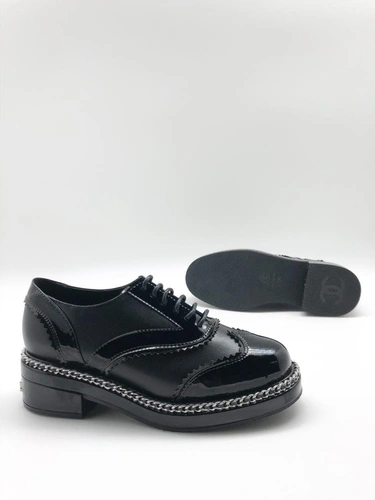 Туфли Chanel черные лакированные коллекция 2021-2022 фото-5