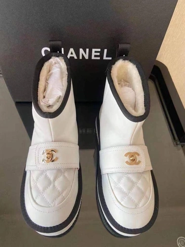 Угги женские Chanel белые А5017 фото-5