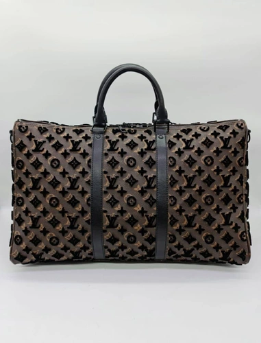 Дорожная сумка Louis Vuitton коричневая 50/30/20 коллекция 2021-2022 фото-4