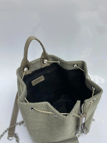 Рюкзак Charlie Chanel тканевый серый 27/28/20 см фото-2