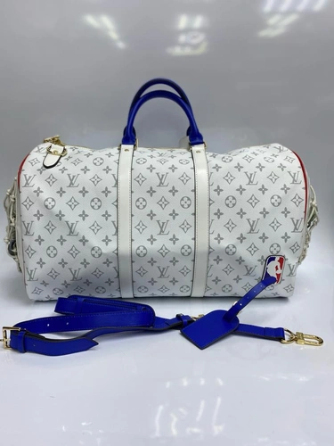 Дорожная сумка Louis Vuitton из канвы Monogram белая 50/28/22 см
