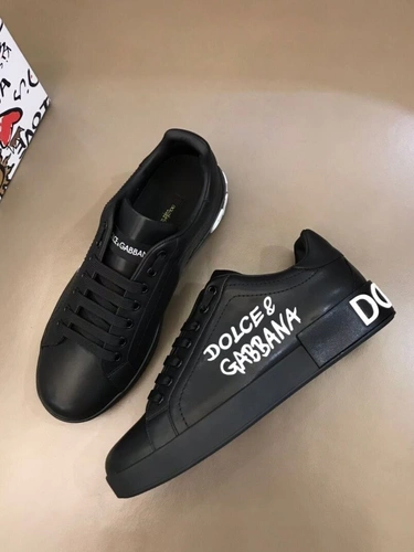 Кроссовки мужские кожаные Dolce & Gabbana A104605 чёрные