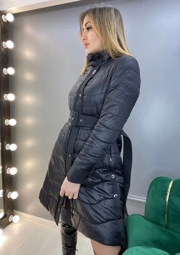 Женское премиум-люкс пальто bottega veneta чёрное A6149 фото-2