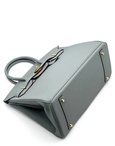 Женская сумка Hermes Birkin 35×26 см A109435 серая фото-5