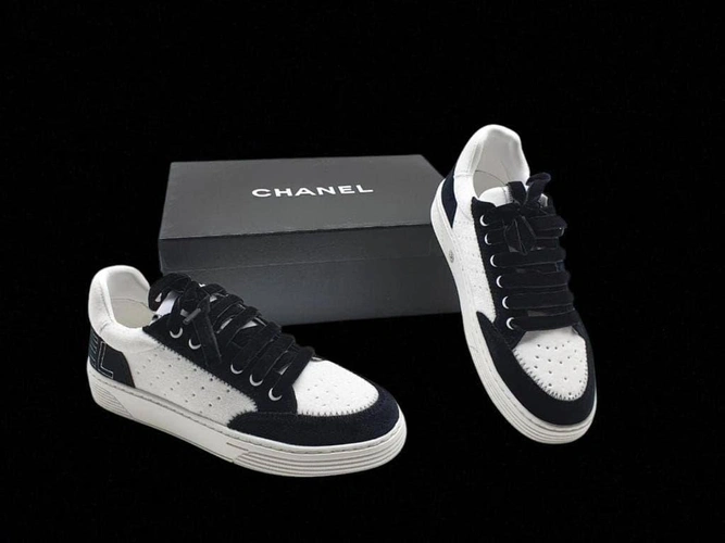 Кроссовки женские Chanel черно-белые коллекция 2021-2022 фото-2