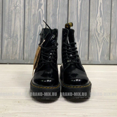 Мартинсы ботинки Dr Martens 1460 Jadon Lacquered чёрные фото-3