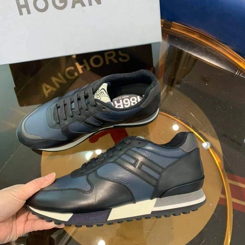 Мужские кроссовки Hogan черно-синие коллекция 2021-2022 фото-3