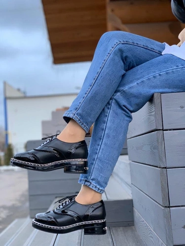 Туфли Chanel черные лакированные коллекция 2021-2022 фото-4