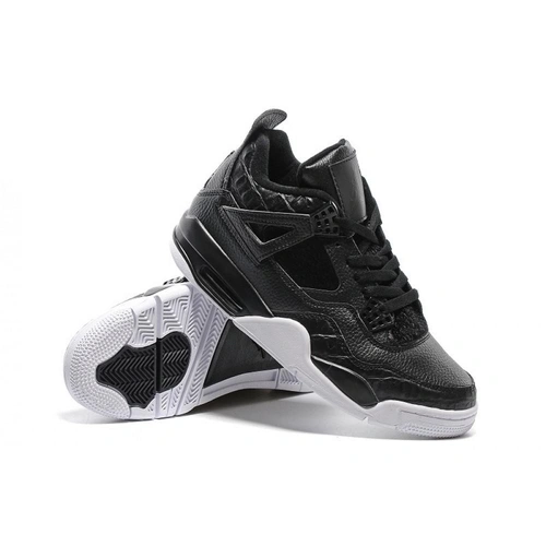 Кроссовки Nike Air Jordan 4 Retro Black/White фото-4