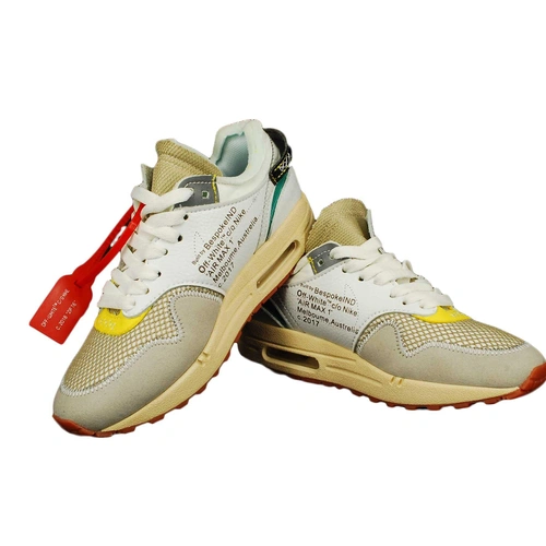 Кроссовки Nike Air Max 1S x Virgil Abloh x BespokeIND Create x Off-White AA7293-100 Leather White фото-4