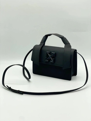 Женская кожаная сумка Off White черная 21/15 коллекция 2021-2022 A66152 фото-2