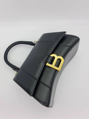 Женская кожаная сумка Balenciaga черная 24/14/10 коллекция 2021-2022 A66704 фото-7