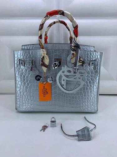 Женская сумка Hermes 35×23 серая