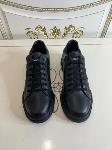 Кроссовки мужские кожаные Dolce & Gabbana A104456 черные фото-2