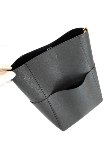 Сумка Celine Sangle Bucket Bag in Soft Grained Calfskin черная 33/23/17 фото-5