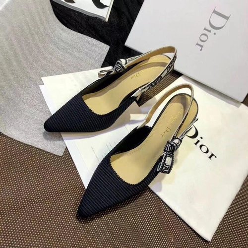 Туфли-босоножки женские Christian Dior черные текстильные коллекция лето 2021 фото-6