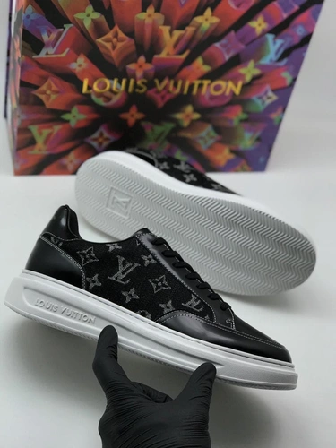 Мужские кроссовки Louis Vuitton черные премиум-люкс коллекция 2021-2022 A79952 фото-5