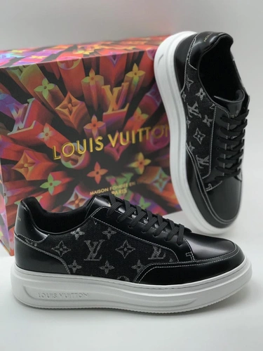 Мужские кроссовки Louis Vuitton черные премиум-люкс коллекция 2021-2022 A79952 фото-4