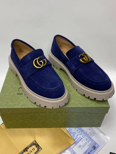 Туфли женские Gucci A103369 замшевые синие