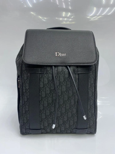 Рюкзак Christian Dior черный с кожаными вставками 42/30 см фото-4