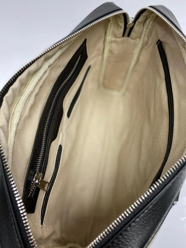 Мужская сумка для документов Gucci из канвы темно-серая с рисунком 38/29/7 см фото-2