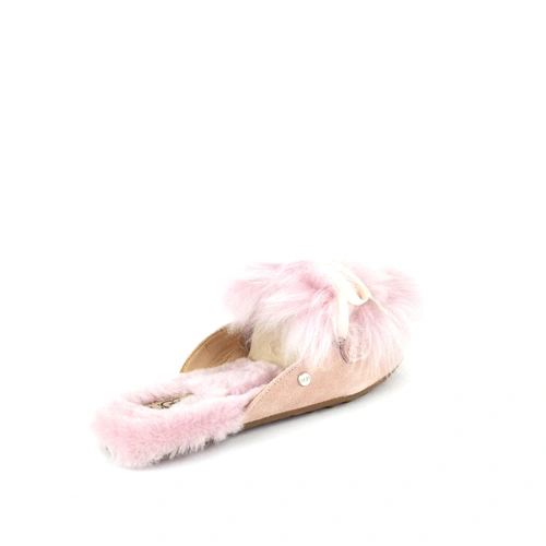 Угги тапочки женские UGG Slippers Fluff Shaine Pink фото-2