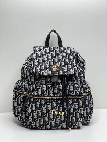 Рюкзак Christian Dior из текстиля с рисунком-монограммой 25/30/13 см