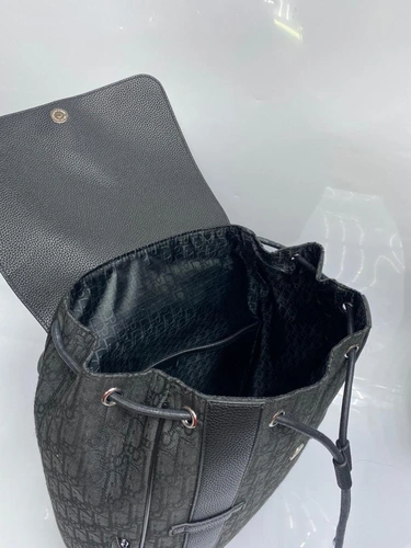 Рюкзак Christian Dior черный с кожаными вставками 42/30 см фото-2