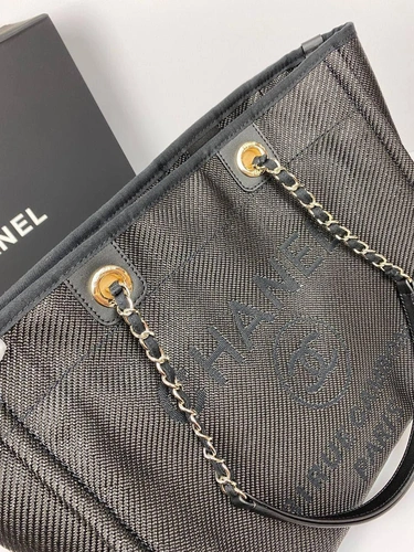 Женская сумка Shopping Chanel черная 41/26/15 премиум-люкс фото-4