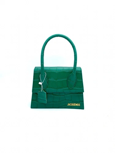 Женская кожаная сумка Jacquemus зеленая