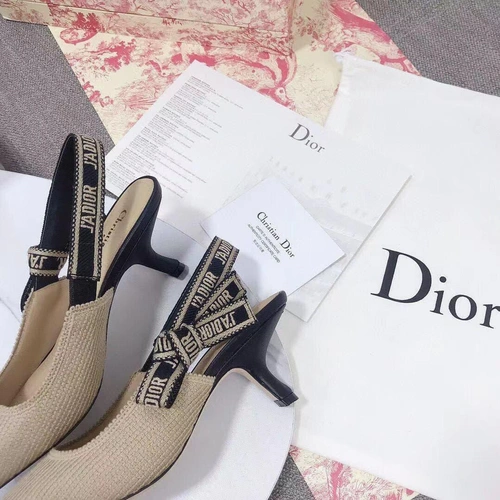 Туфли-босоножки женские Christian Dior белые текстильные коллекция лето 2021 A83094 фото-6