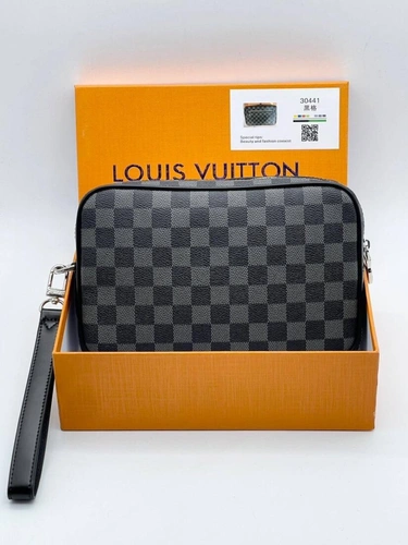 Клатч Louis Vuitton A103882 премиум 25:15:6 см черный фото-3