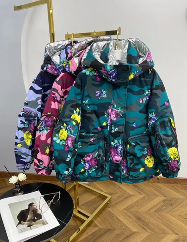 Женская премиум-люкс куртка bottega veneta голубая/разноцветная A6127 фото-4