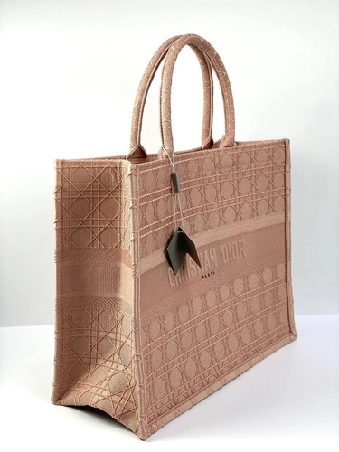 Женская сумка Dior Book Tote большого формата бежевого цвета 41,5/35/18 см качество премиум-люкс фото-6