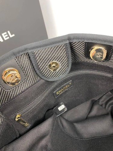Женская сумка Shopping Chanel черная 41/26/15 премиум-люкс фото-3