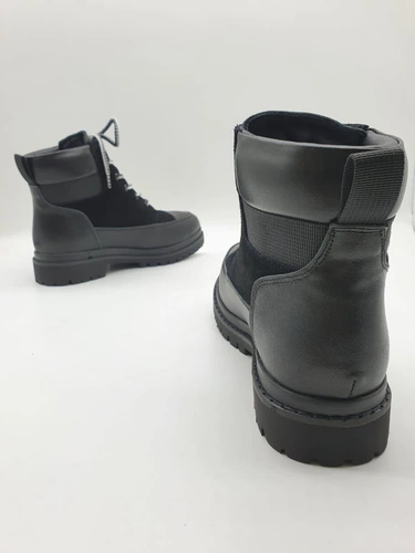 Зимние ботинки женские Chanel с мехом черные фото-2
