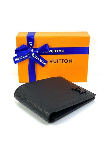 Бумажник Louis Vuitton Multiple из зернистой кожи чёрный качество премиум-люкс 11,5/9/1,5 см