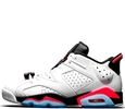 Кроссовки Nike Air Jordan 6 Retro Men Low White/Infrared 23-Black фото-1