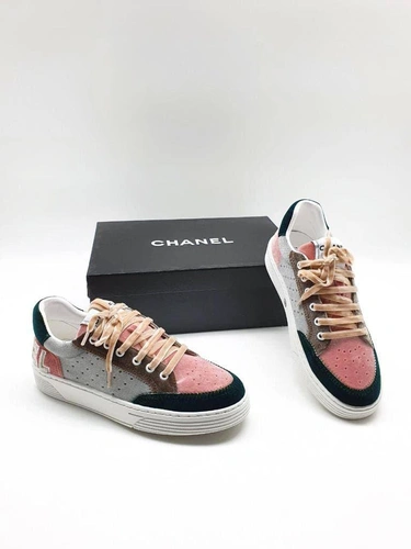 Кроссовки женские Chanel комбинированные коллекция 2021-2022 A66390 фото-4