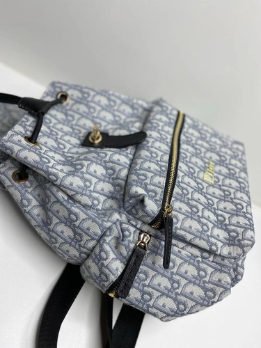 Рюкзак Christian Dior тканевый с рисунком-монограммой 25/30/13 см фото-3