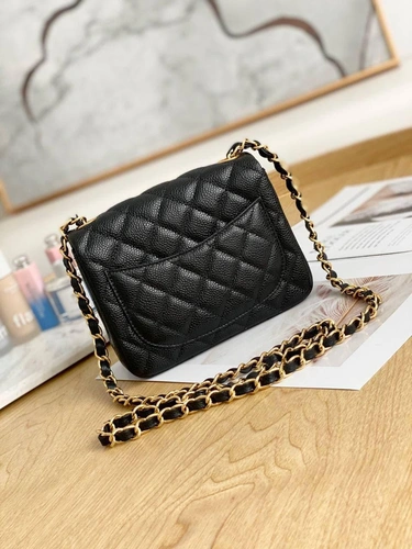 Женская сумка Chanel черная A79427 премиум с логотипом Размер: 25*15*8 см фото-8