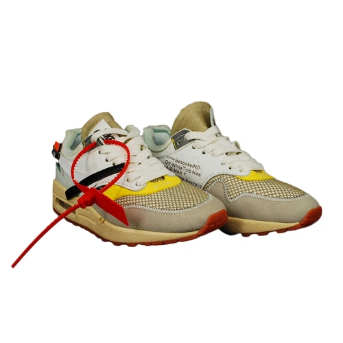 Кроссовки Nike Air Max 1S x Virgil Abloh x BespokeIND Create x Off-White AA7293-100 Leather White фото-5